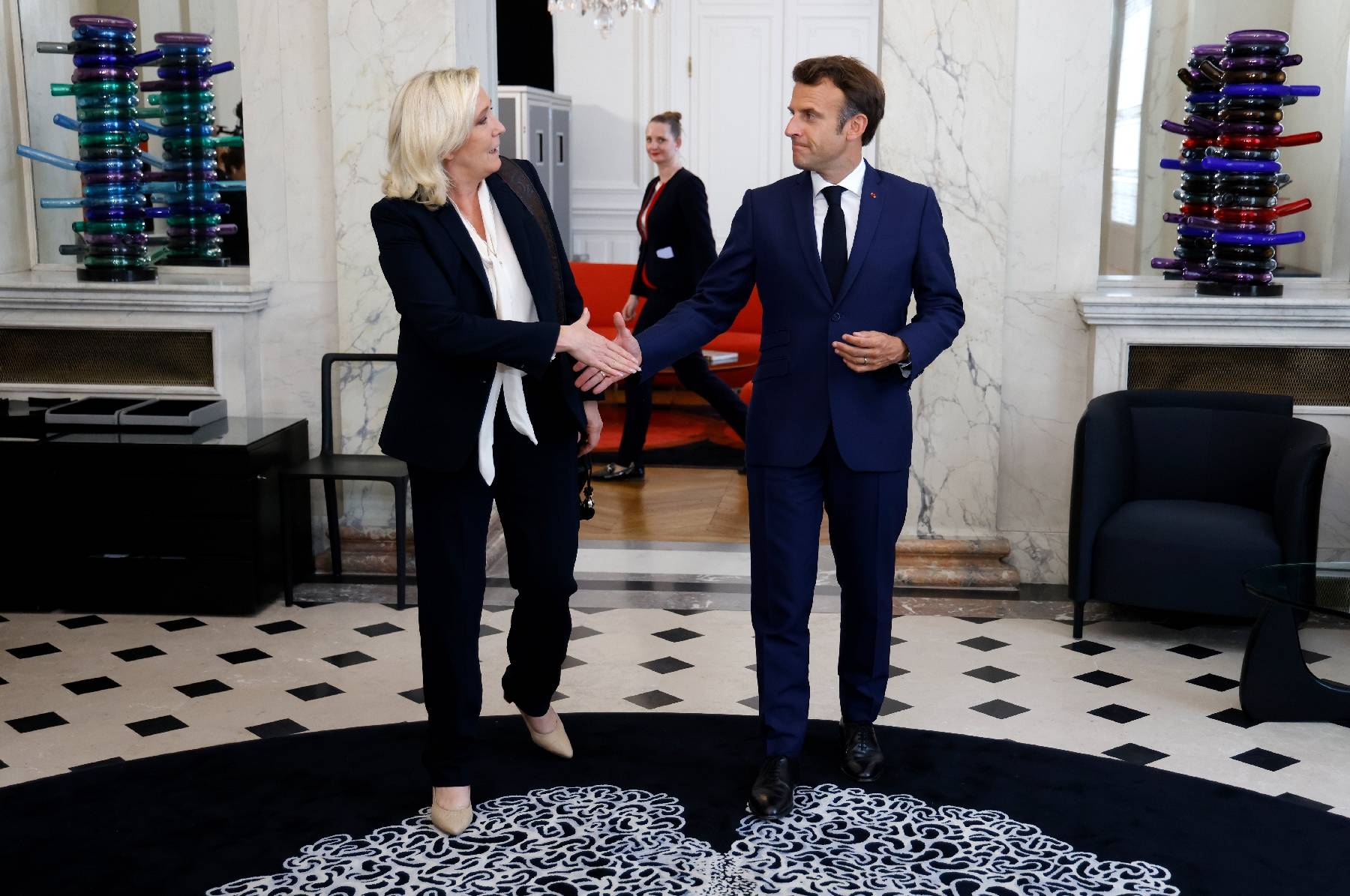 le pen macron sondage