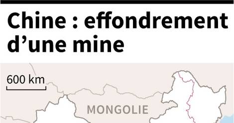 Effondrement d'une mine en Chine: six morts, près de 50 disparus
