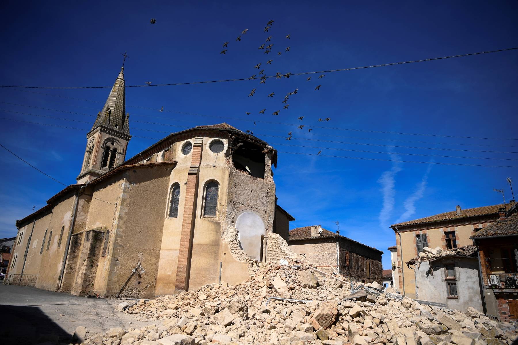 Effondrement d'un édifice religieux dans le Gers