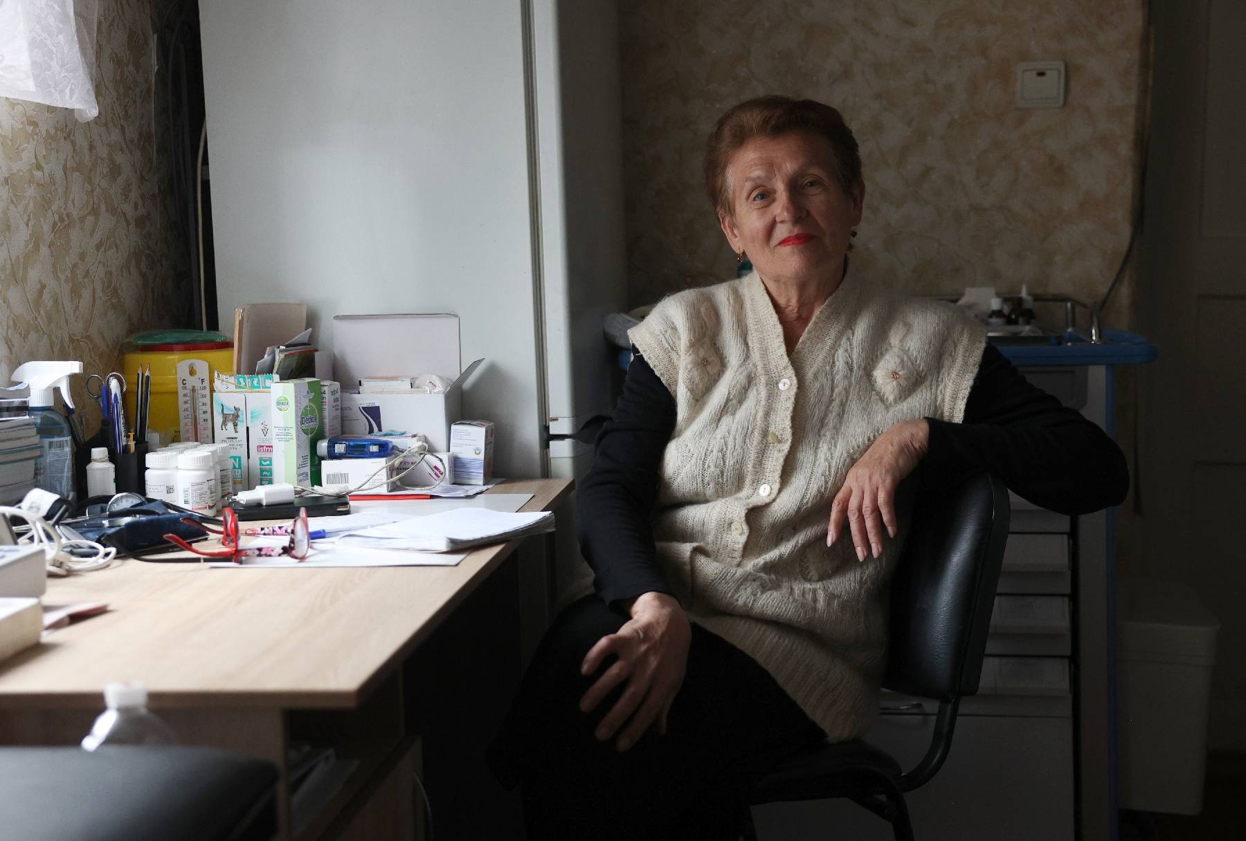 A Siversk dans l'est de l'Ukraine, une médecin toujours au service de ses malades