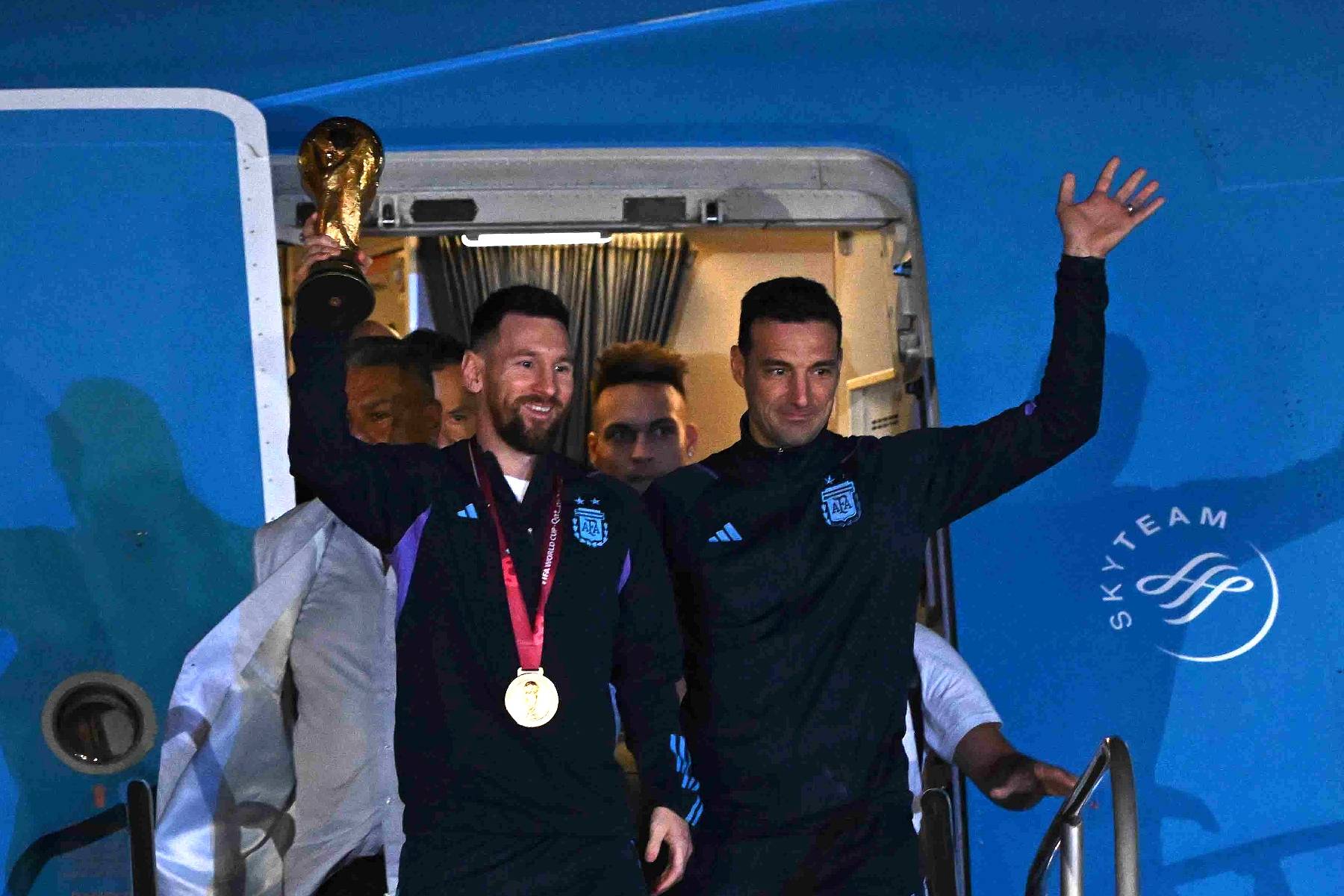 Les champions du monde argentins ont atterri à Buenos Aires
